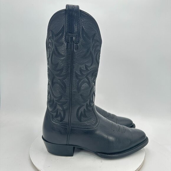 Ariat Heritage Men Size 9EE 34770 Black Leather Pull On Western Cowboy Boot - Picture 4 of 12